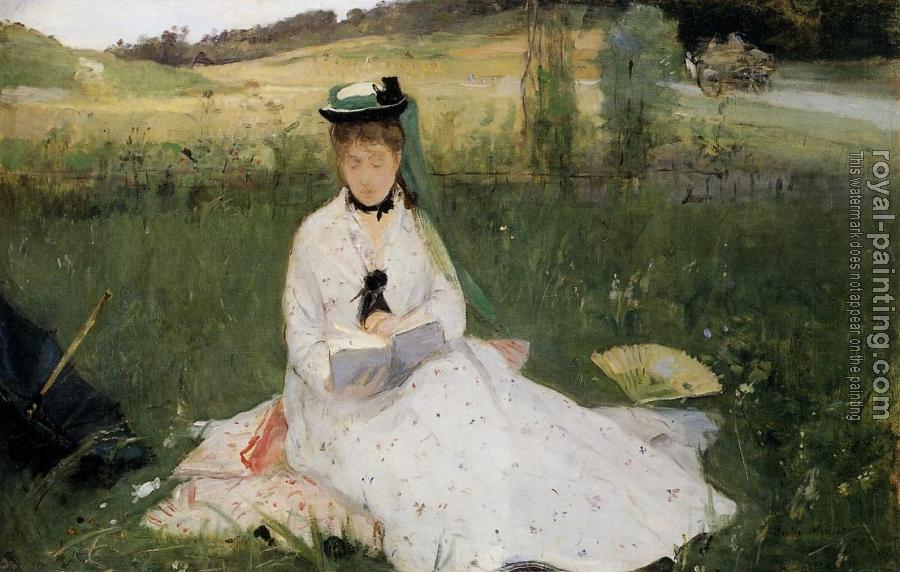 Berthe Morisot : Reading with Green Umbrella